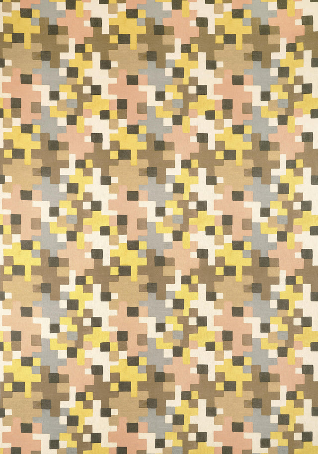 Thibaut PIXEL Apricot and Ginger Fabric