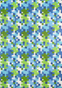Thibaut PIXEL Blue and Green Fabric