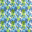 Thibaut Pixel Blue And Green Fabric