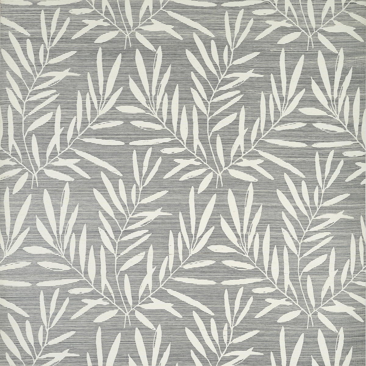 Thibaut Summer Leaves Charcoal Wallpaper