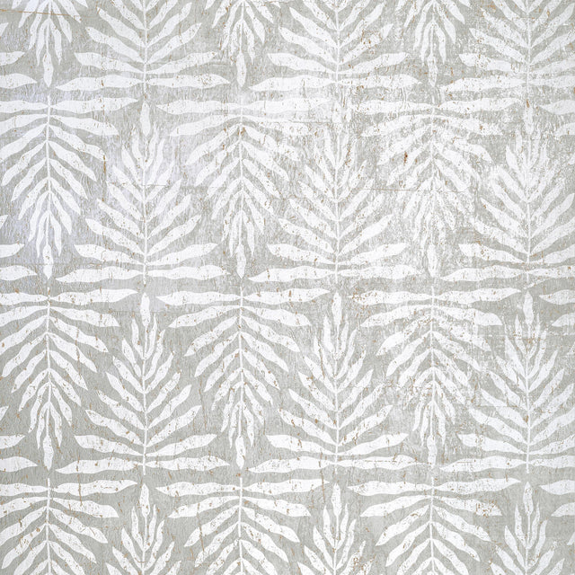 Thibaut Metallic Silver and White S Wallpaper