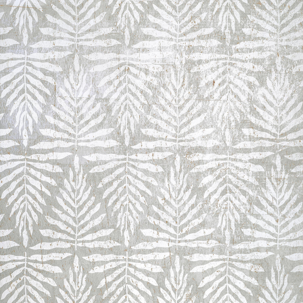 Thibaut Gasparilla Metallic Silver And White Wallpaper