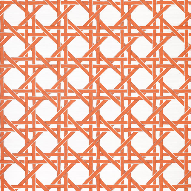 Thibaut Canary Trellis Coral Wallpaper