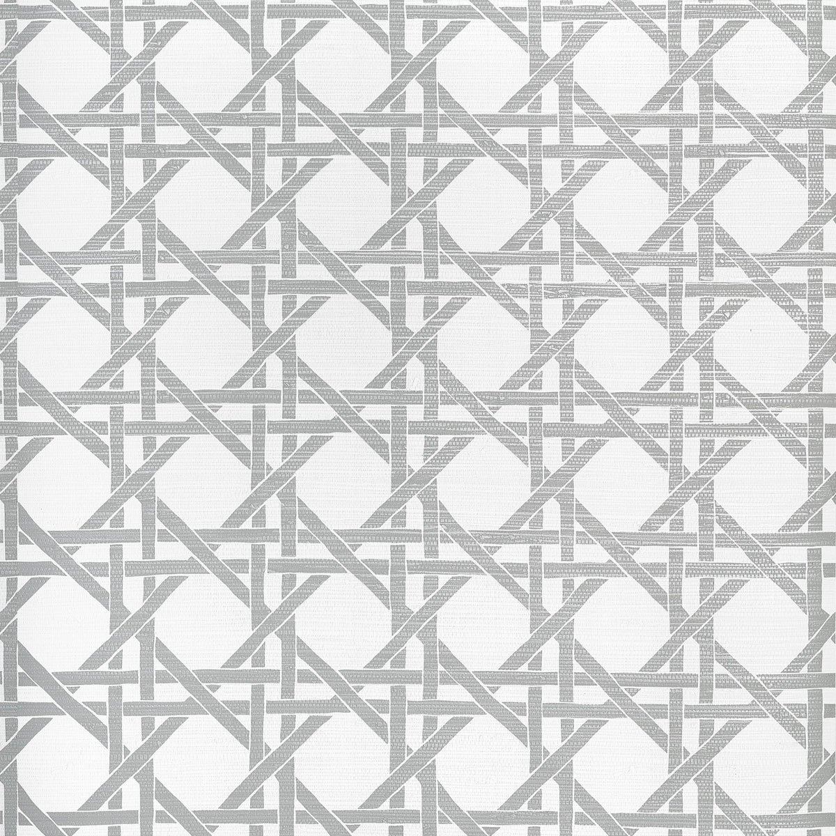 Thibaut Canary Trellis Metallic Silver Wallpaper