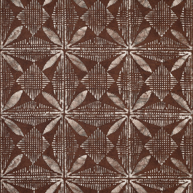 Thibaut Tortuga Batik Brown Wallpaper