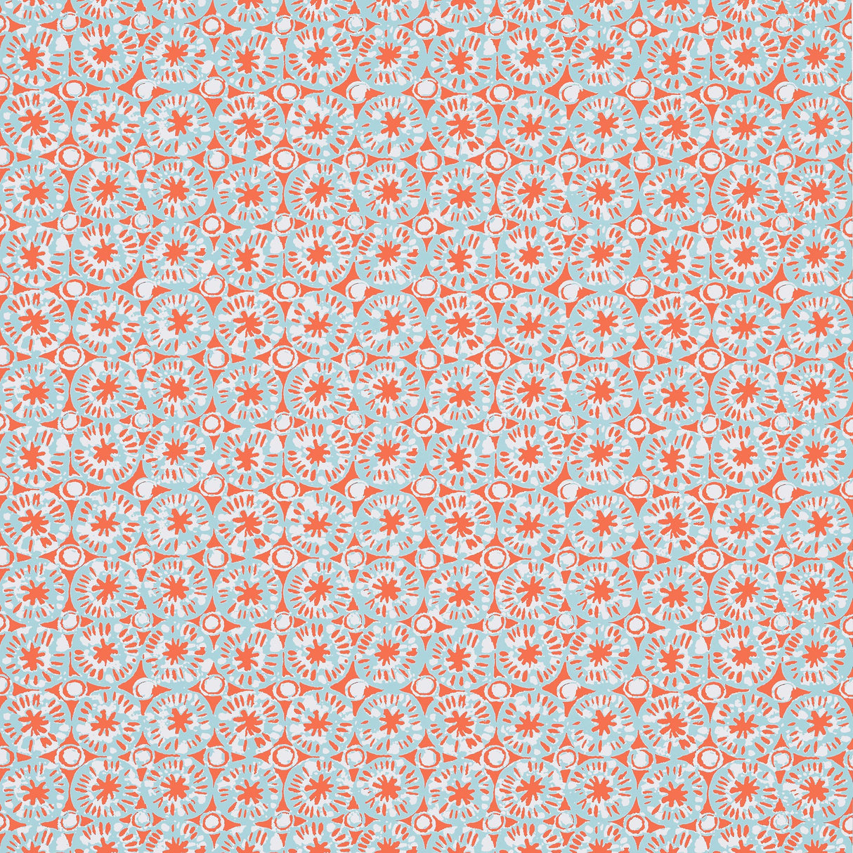 Thibaut Coral and Blue S Wallpaper