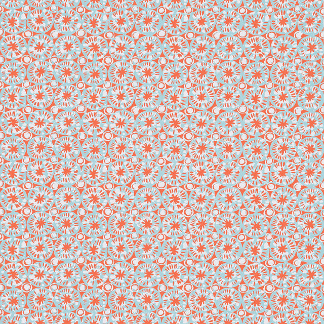 Thibaut Coral and Blue S Wallpaper