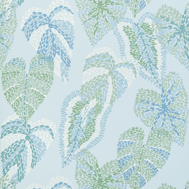 Thibaut Delila Soft Blue Wallpaper