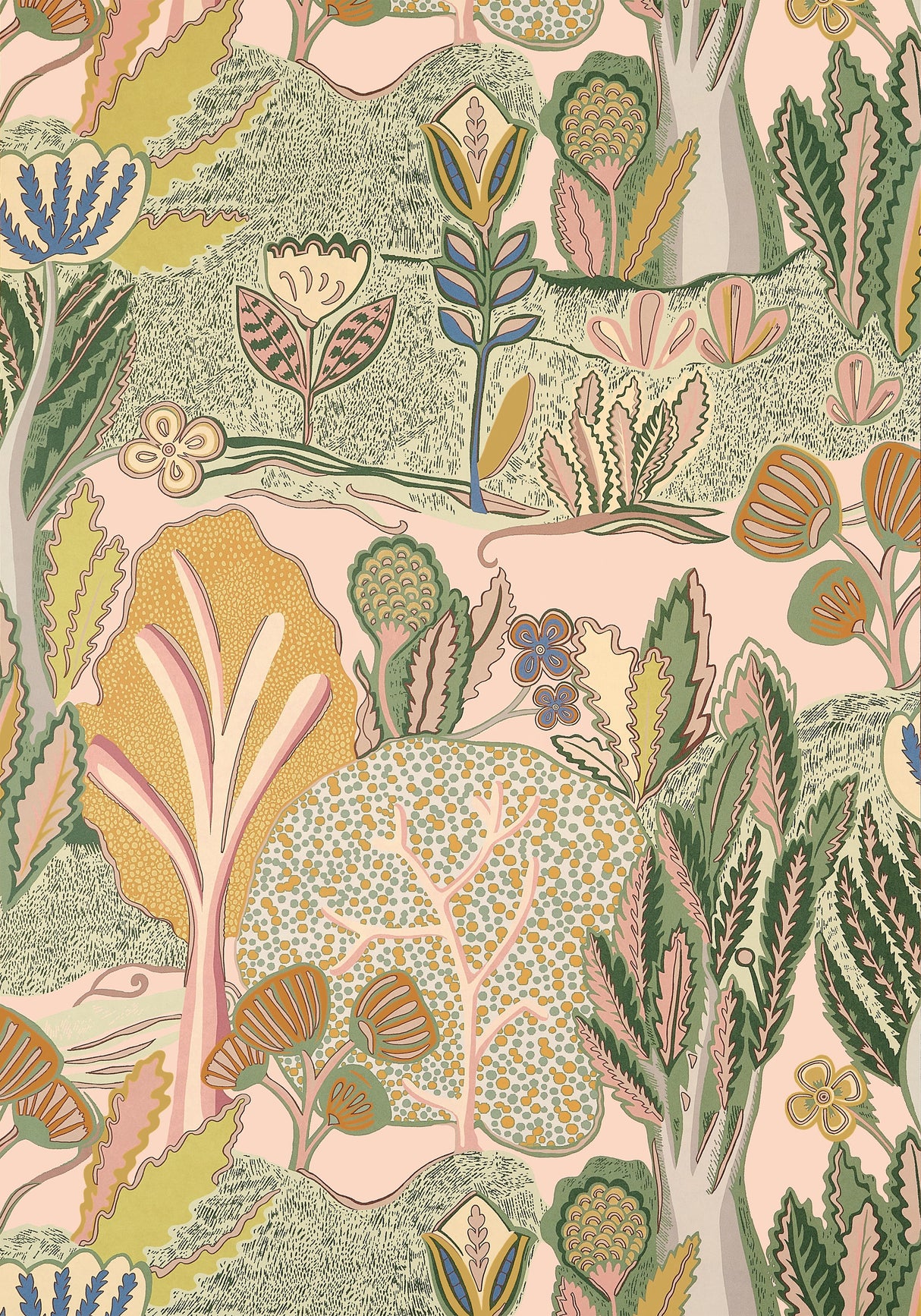 Thibaut Apricot and Ginger S Wallpaper