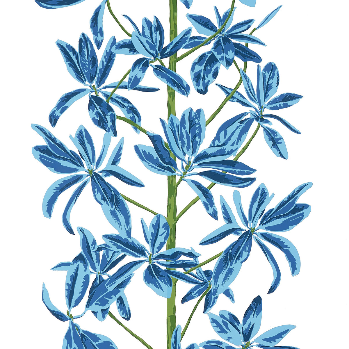 Thibaut Mangrove Tree Blue And White Wallpaper