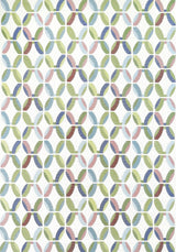Thibaut PASSAGEWAY EMBROIDERY Lavender and Green Fabric
