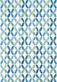 Thibaut PASSAGEWAY EMBROIDERY Blue and Green Fabric