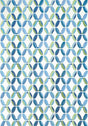 Thibaut PASSAGEWAY EMBROIDERY Blue and Green Fabric