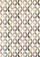 Thibaut PASSAGEWAY EMBROIDERY Apricot and Ginger Fabric