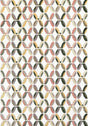 Thibaut PASSAGEWAY EMBROIDERY Apricot and Ginger Fabric