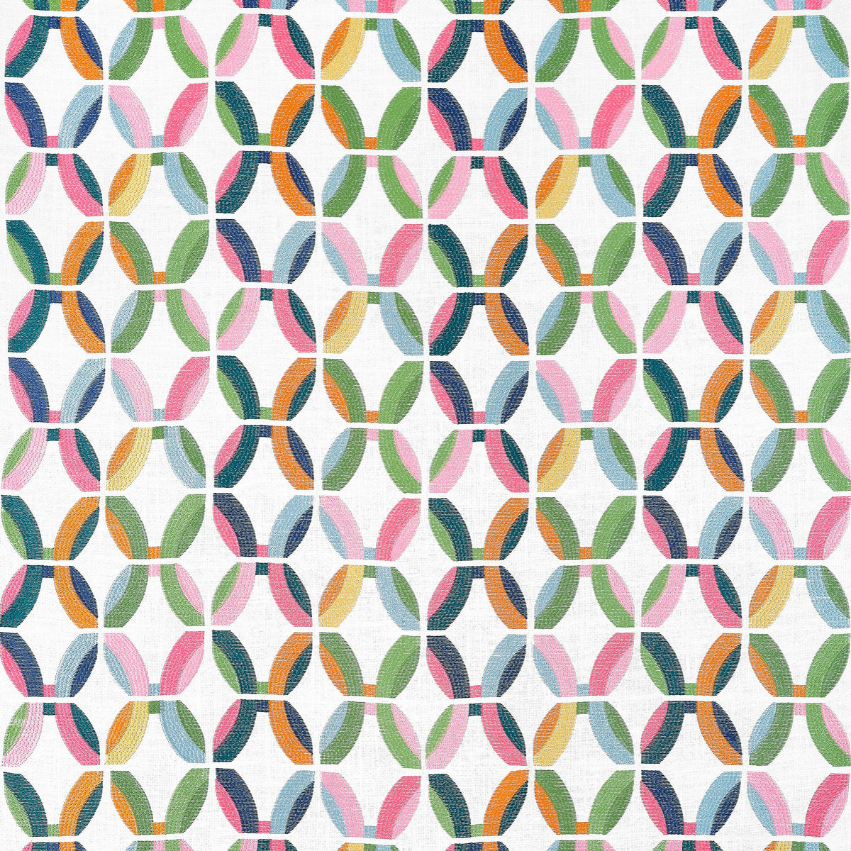 Thibaut Passageway Embroidery Brights Fabric