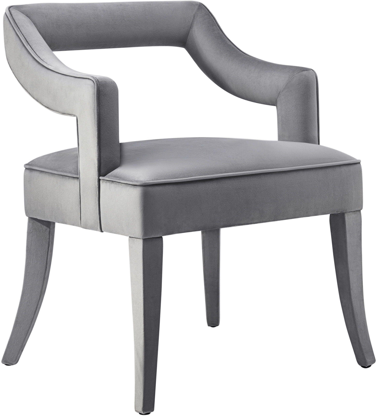 TOV Tiffany Grey Velvet Chair