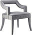 TOV Tiffany Grey Velvet Chair