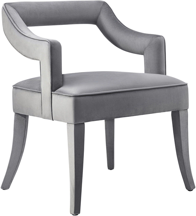 TOV Tiffany Grey Velvet Chair