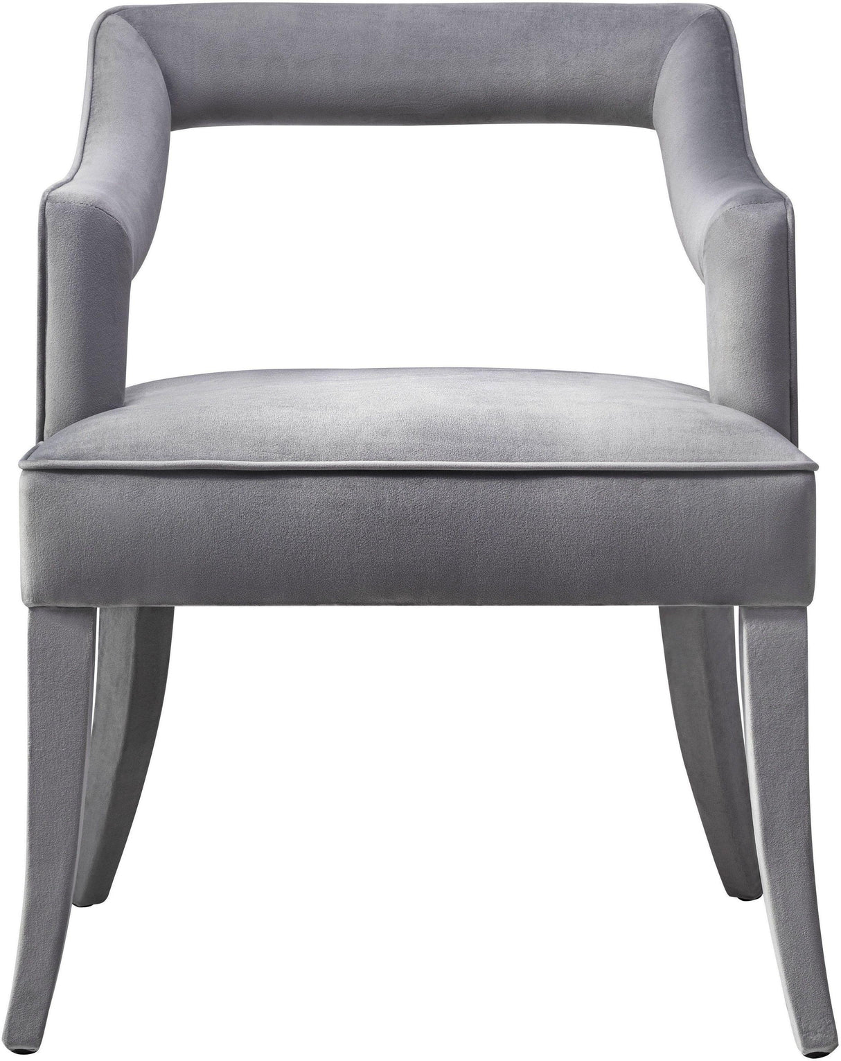 TOV Tiffany Grey Velvet Chair