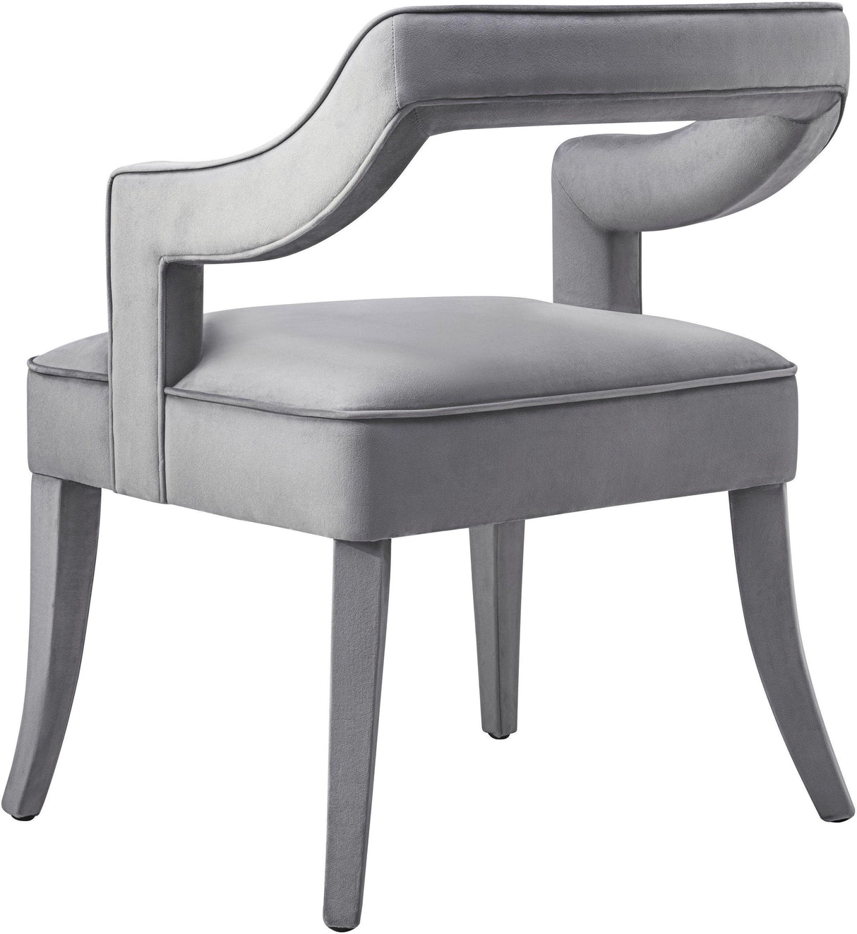 TOV Tiffany Grey Velvet Chair