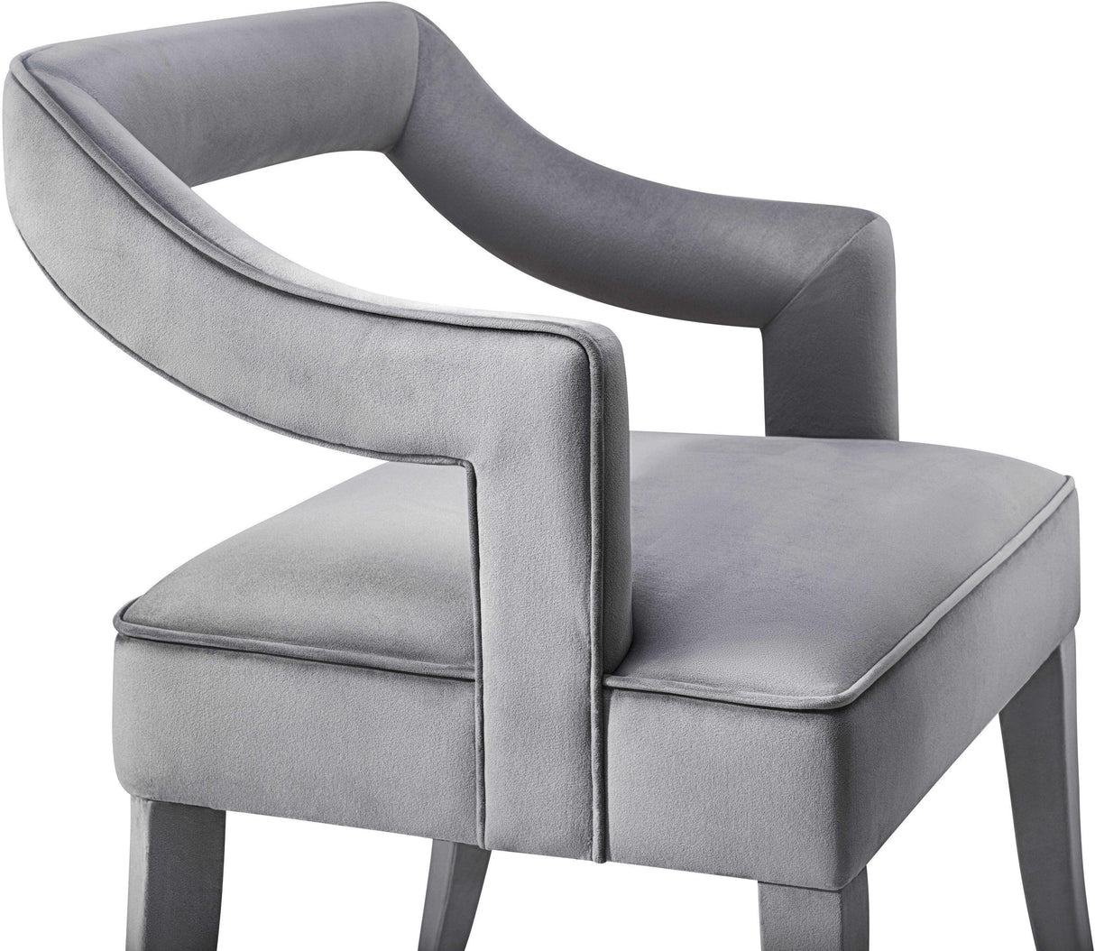 TOV Tiffany Grey Velvet Chair