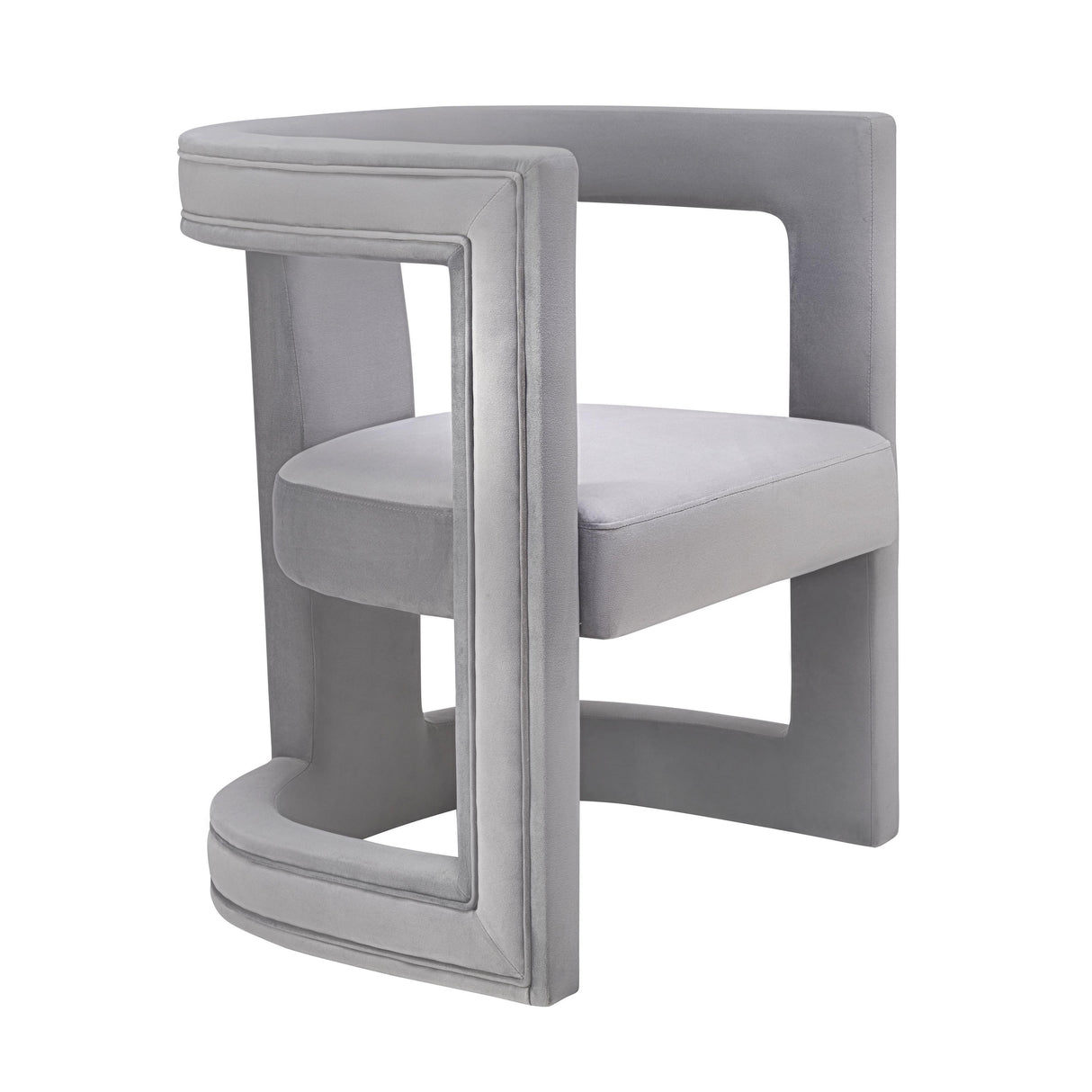 TOV Ada Grey Velvet Chair