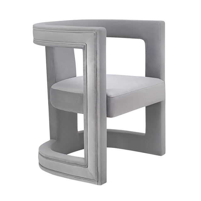 TOV Ada Grey Velvet Chair