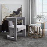 TOV Ada Grey Velvet Chair