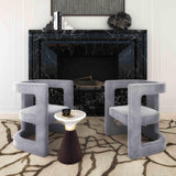TOV Ada Grey Velvet Chair