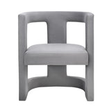 TOV Ada Grey Velvet Chair