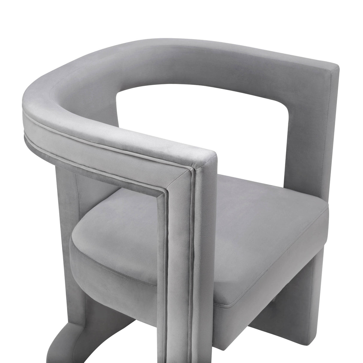 TOV Ada Grey Velvet Chair