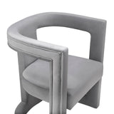 TOV Ada Grey Velvet Chair