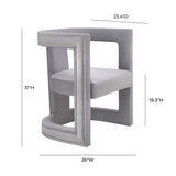 TOV Ada Grey Velvet Chair