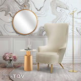 TOV Julia Cream Wingback Chair