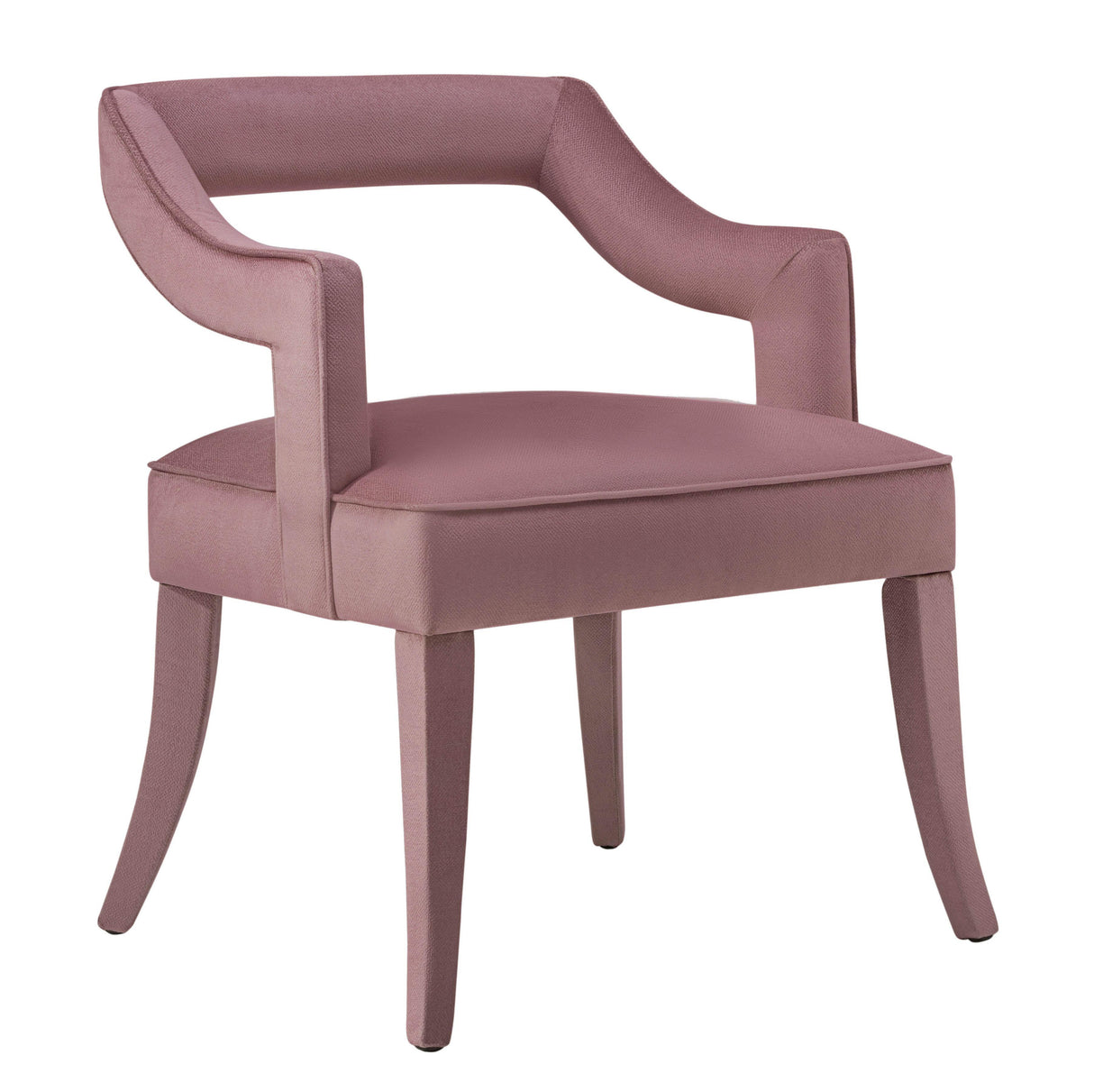 TOV Tiffany Pink Slub Velvet Chair
