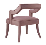 TOV Tiffany Pink Slub Velvet Chair