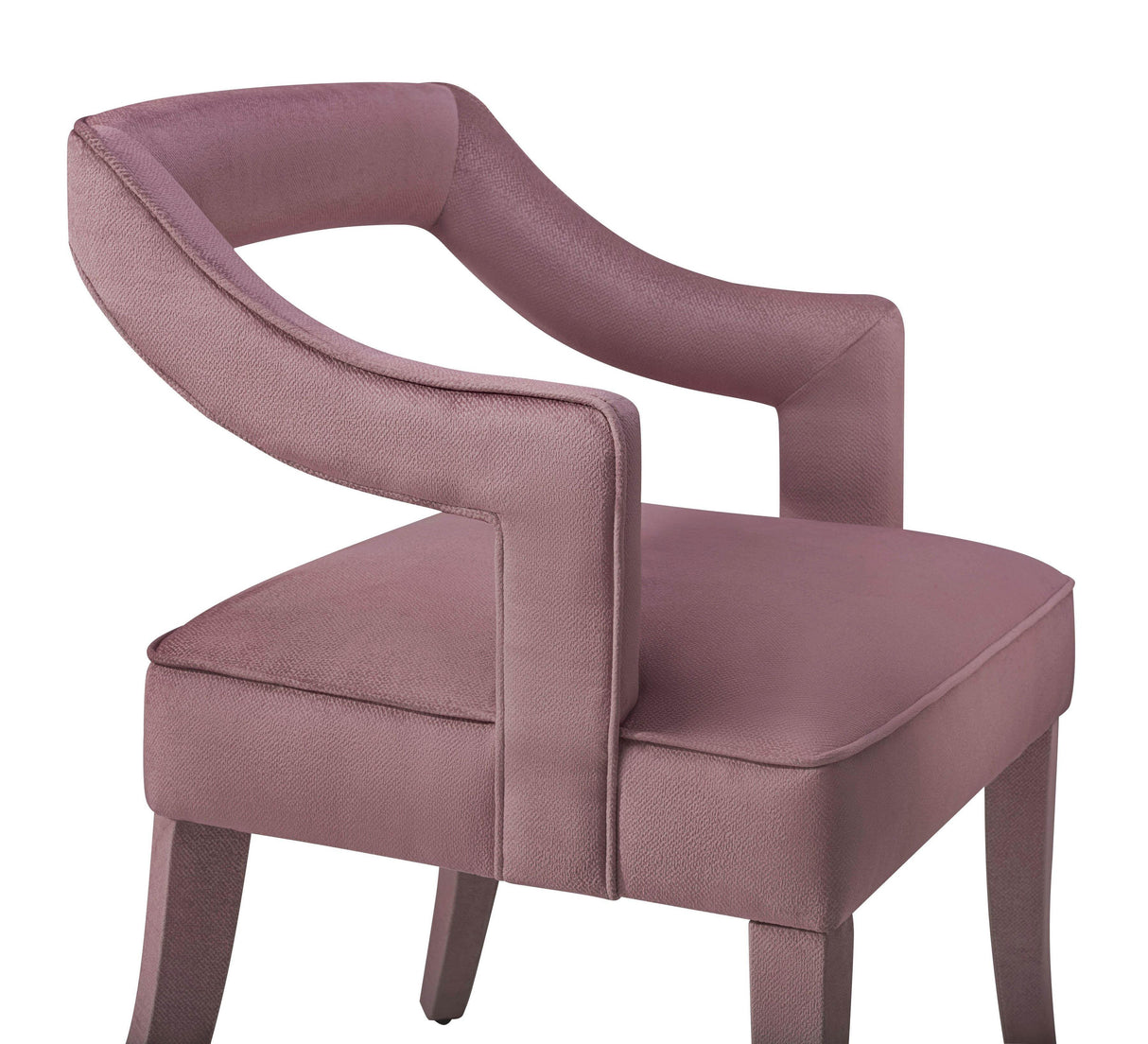 TOV Tiffany Pink Slub Velvet Chair