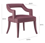 TOV Tiffany Pink Slub Velvet Chair
