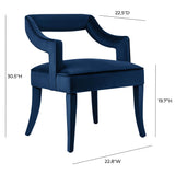 TOV Tiffany Navy Velvet Chair