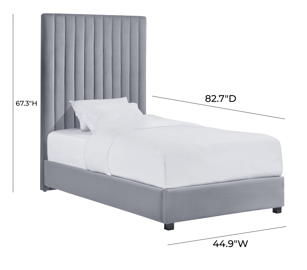 TOV Arabelle Grey Bed Twin