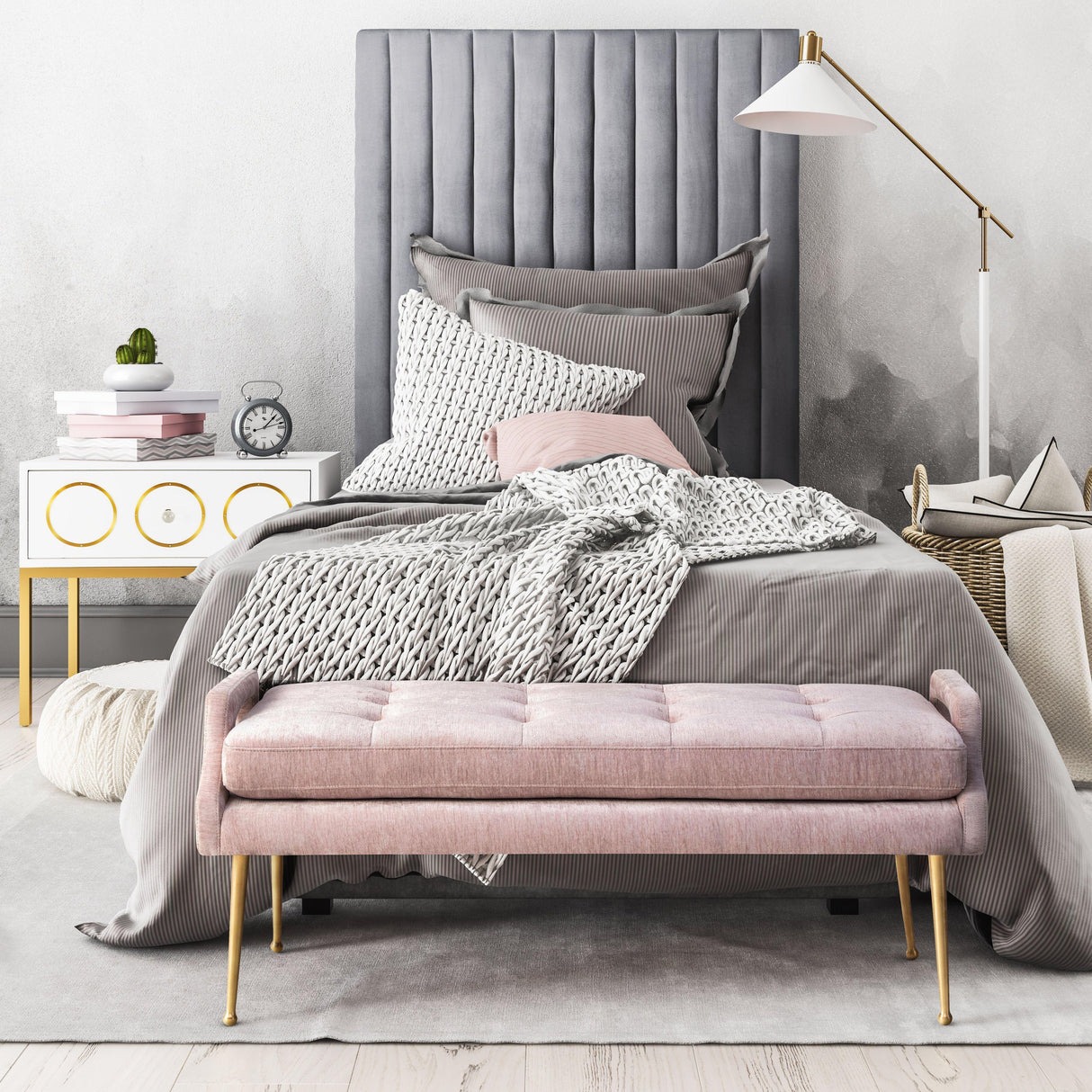 TOV Arabelle Grey Bed Twin