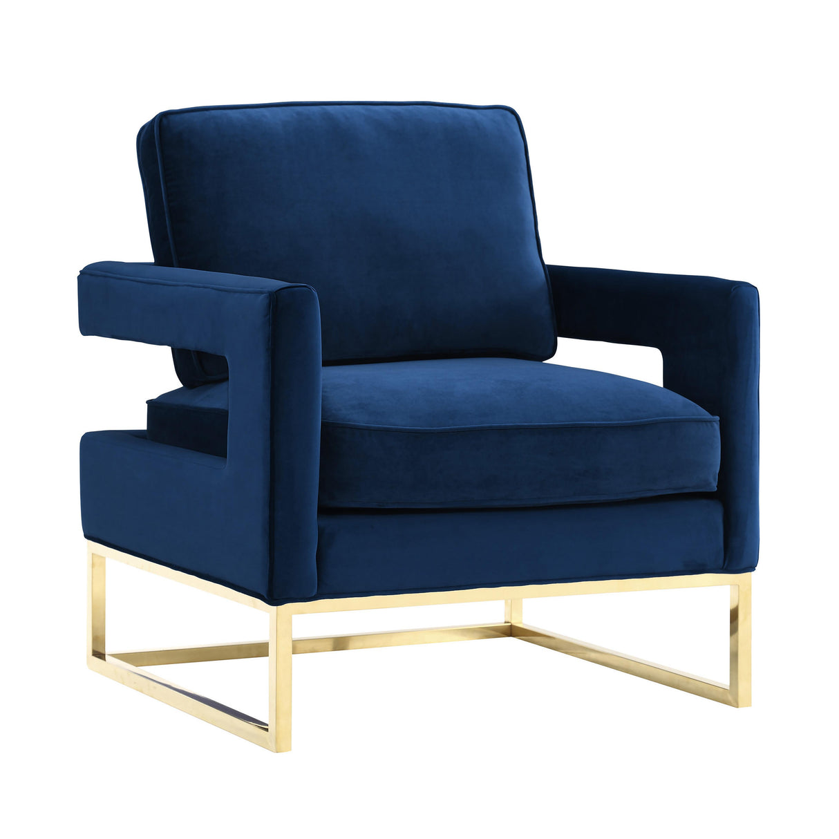 TOV Avery Navy Velvet Chair