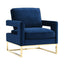 TOV Avery Navy Velvet Chair