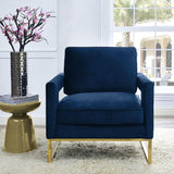 TOV Avery Navy Velvet Chair