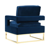 TOV Avery Navy Velvet Chair