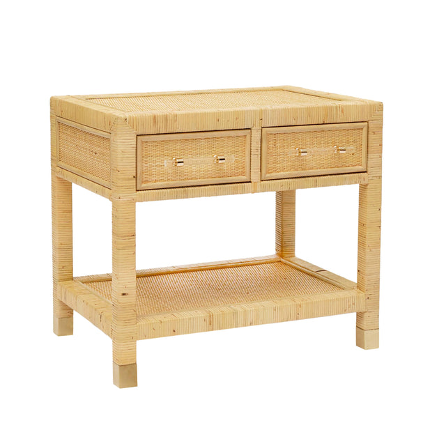 TOV Amara Natural Rattan Nightstand