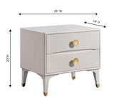 TOV Divine White Nightstand