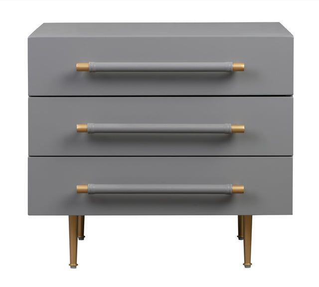TOV Trident Grey Nightstand