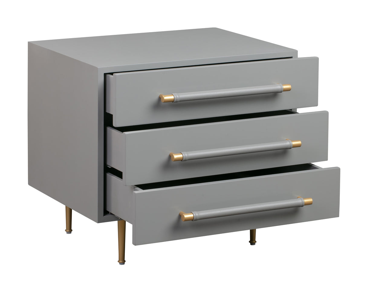 TOV Trident Grey Nightstand